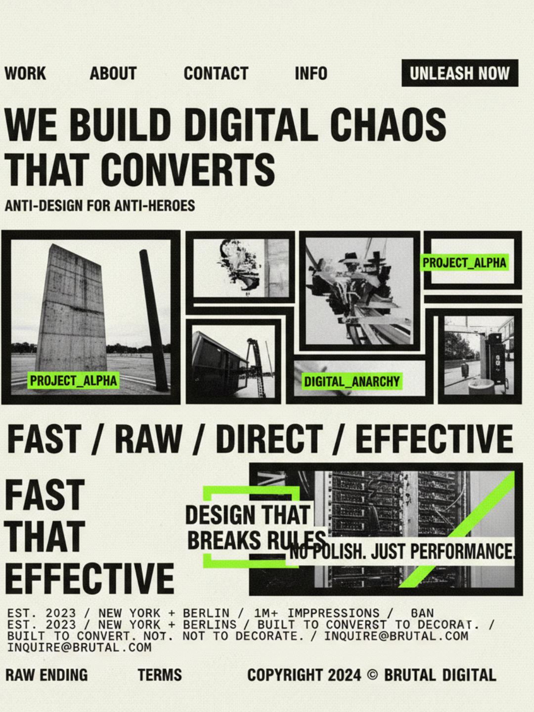 Dynamic editorial interface showcasing asymmetrical text structures and elegant layouts