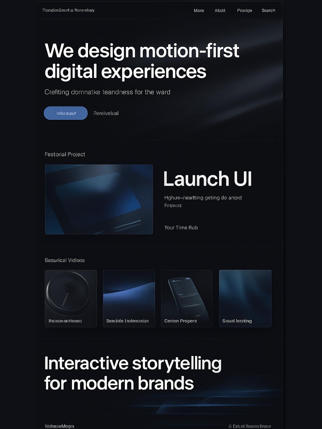 Dynamic mobile responsive screen mockup highlighting interactive motion design